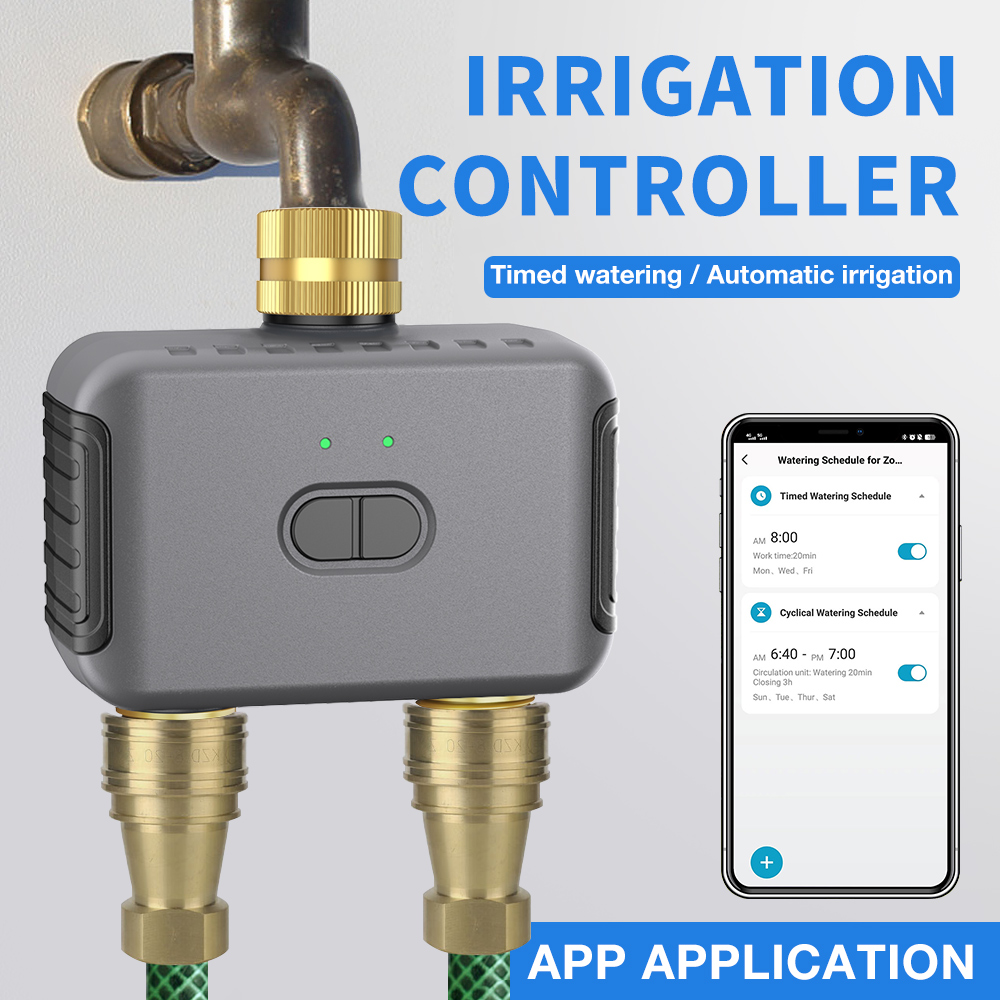 Smart Home Appliances - Tuya 2 Zone Watering Timer Garden