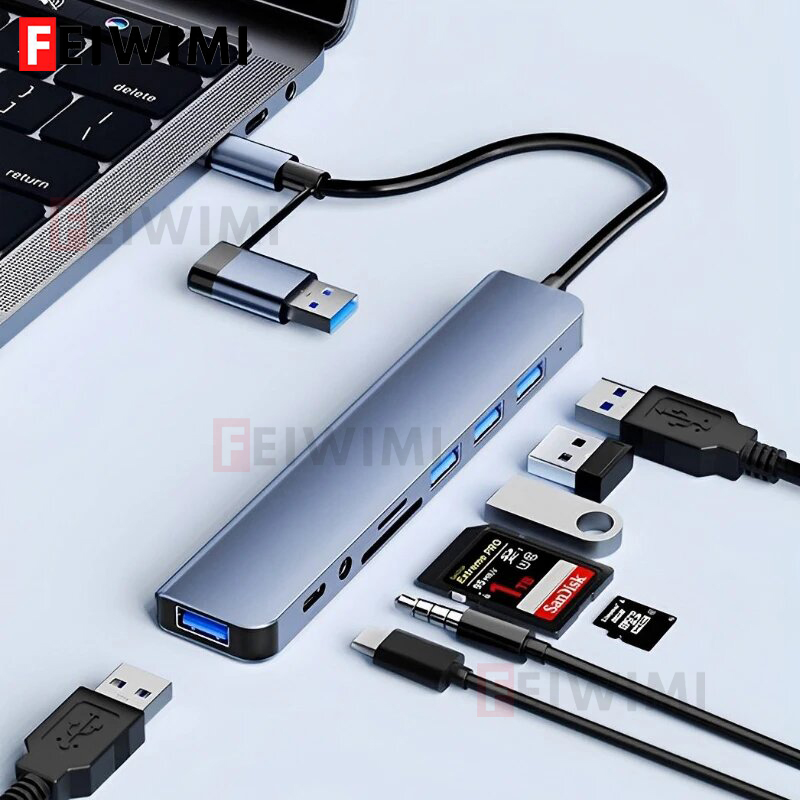 8 in 2 Port USB C Splitter USB - Smart Home Hub 2 recension och pris
