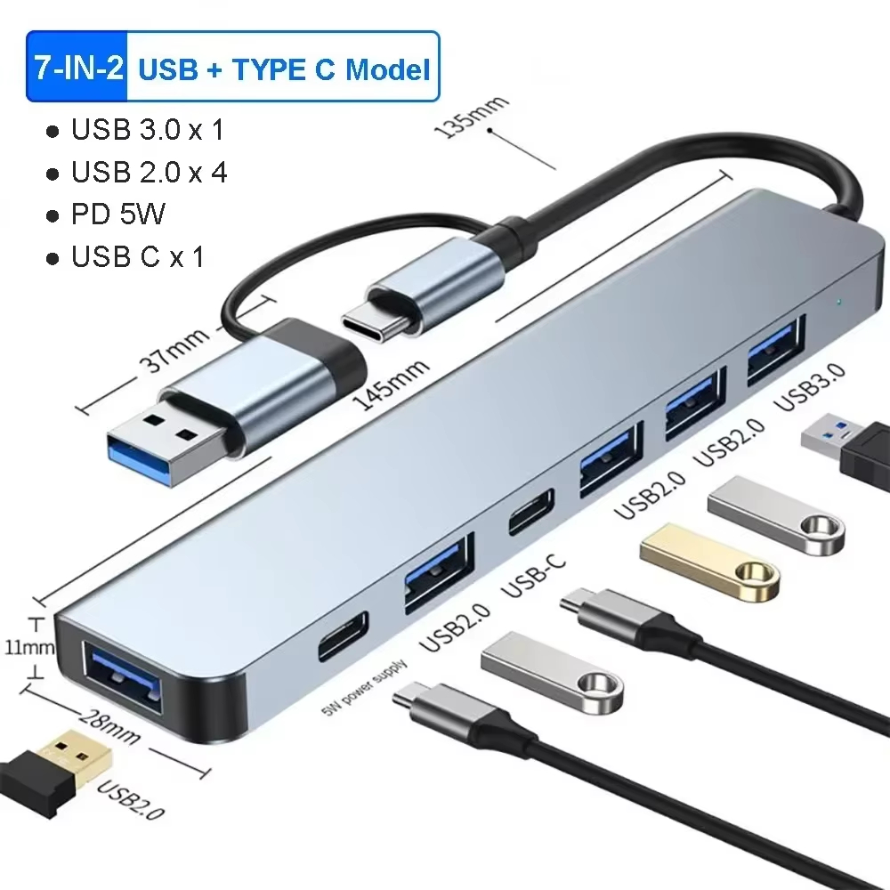 7 in 2 USB C Hub Expander Mult - Smart Home Hub 2 recension och pris