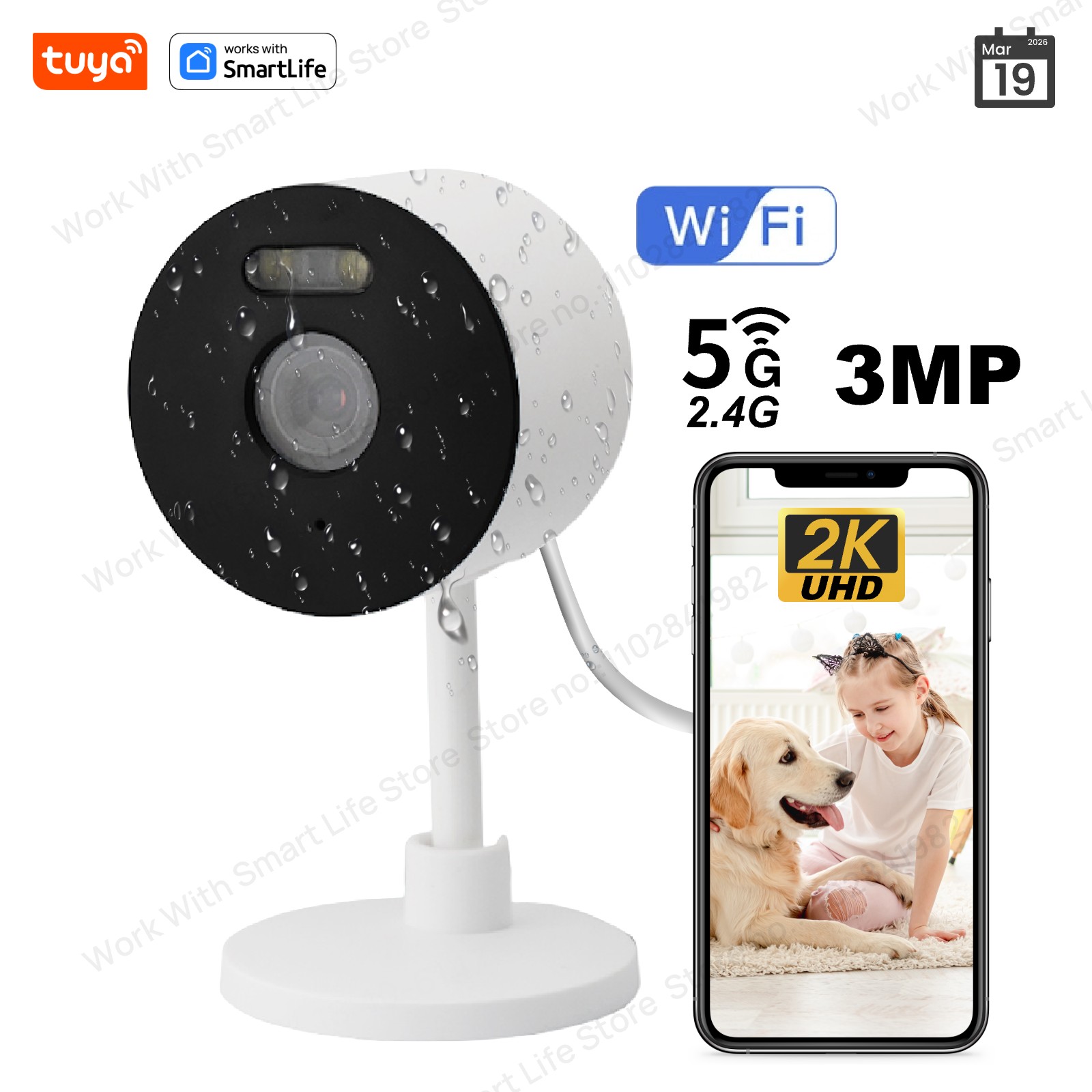3MP HD Tuya Smart Indoor/Outdo - Smart Home Windows App recension och pris