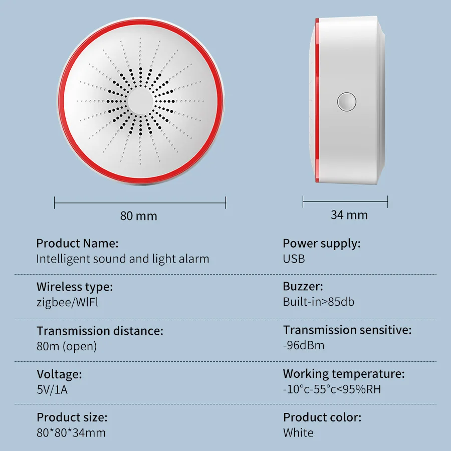 Tuya WiFi ZigBee Smart Alarm S - Smart Home Ecosystems recension och pris