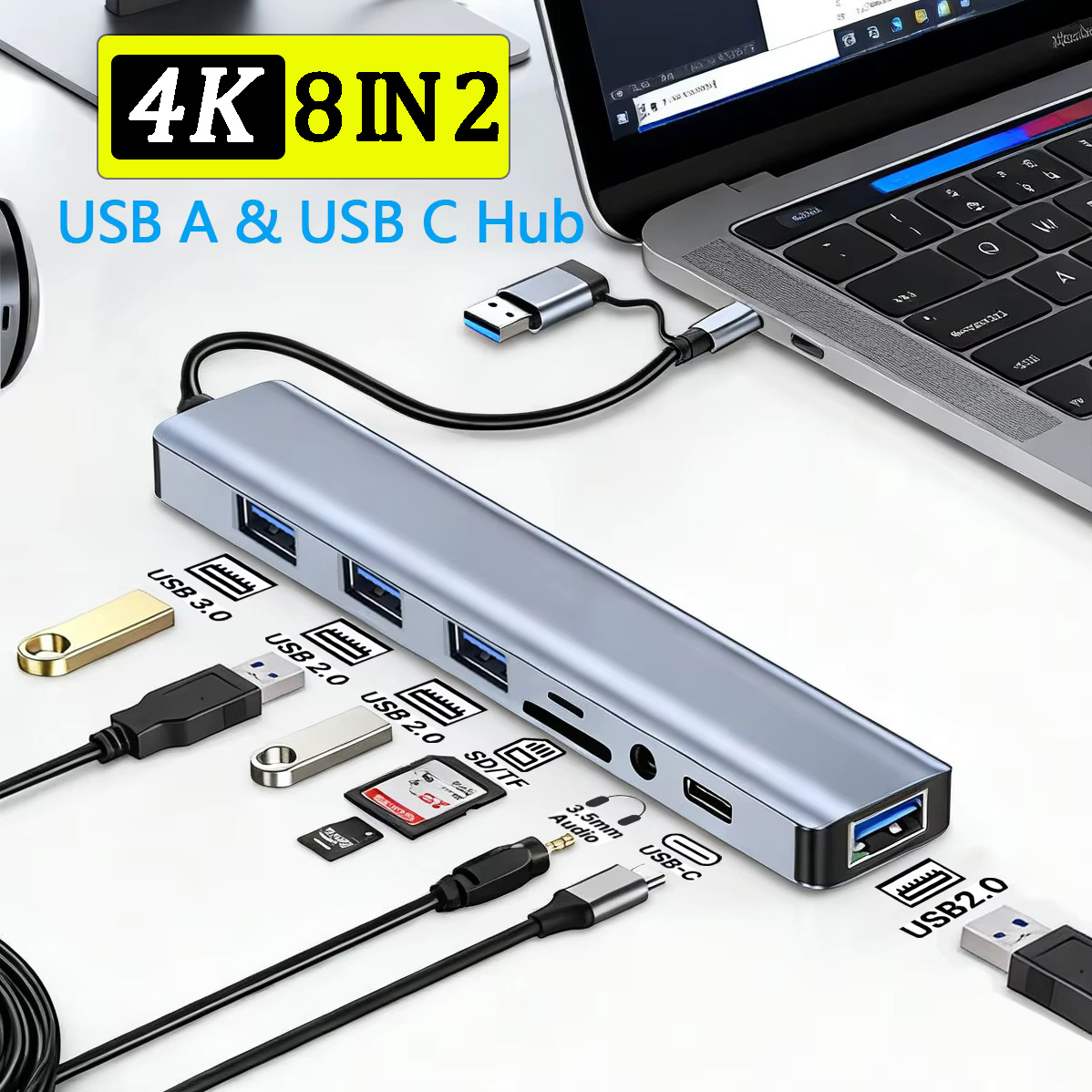 8 In 2 USB C Hub Expander Mult - Smart Home Hub 2 recension och pris