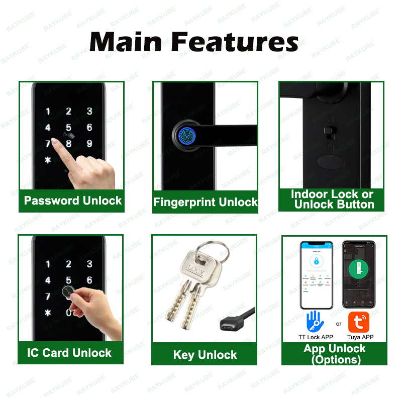 RAYKUBE K8 Smart Door Lock TTl - Smart Home Imou recension och pris